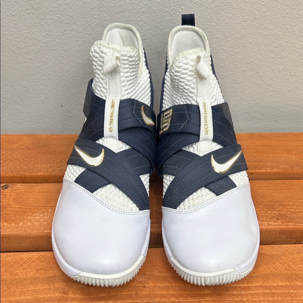 Nike Lebron Soldier 12 Sneakers - White and Blue